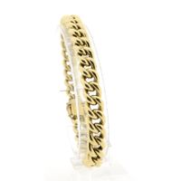 Gouden gourmetschakel armband | 20,5 cm