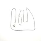 Image 7 of White gold gourmet link necklace | 44-49 cm