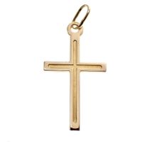 Gold pendant of a cross.