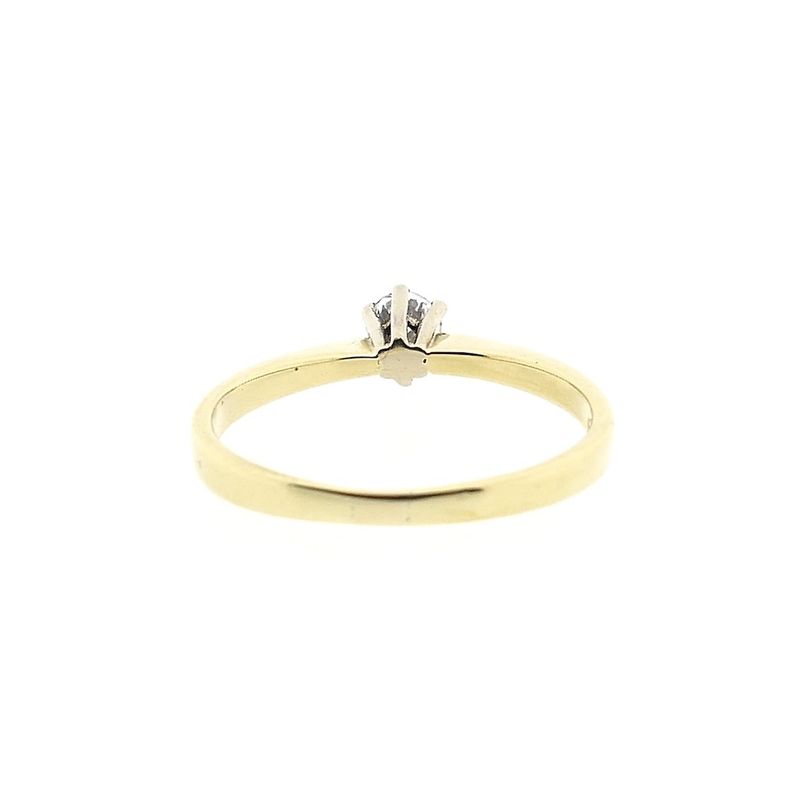 Image 4 of Gold solitaire ring with diamond | 0.20 ct.