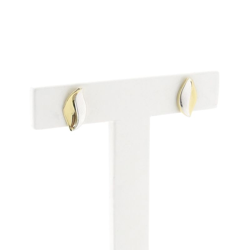 Image 3 of Two-tone gold stud earrings