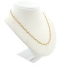 Image 3 of Solid gold fantasy/figaro link chain | 43 cm