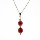 Image 5 of Vintage gold pendant with carnelian stones