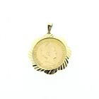 Image 1 of Gold pendant of a 10-guilder coin; Queen Wilhelmina 1913