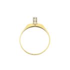 Image 5 of Gold solitaire ring with diamond; 0.03 ct.