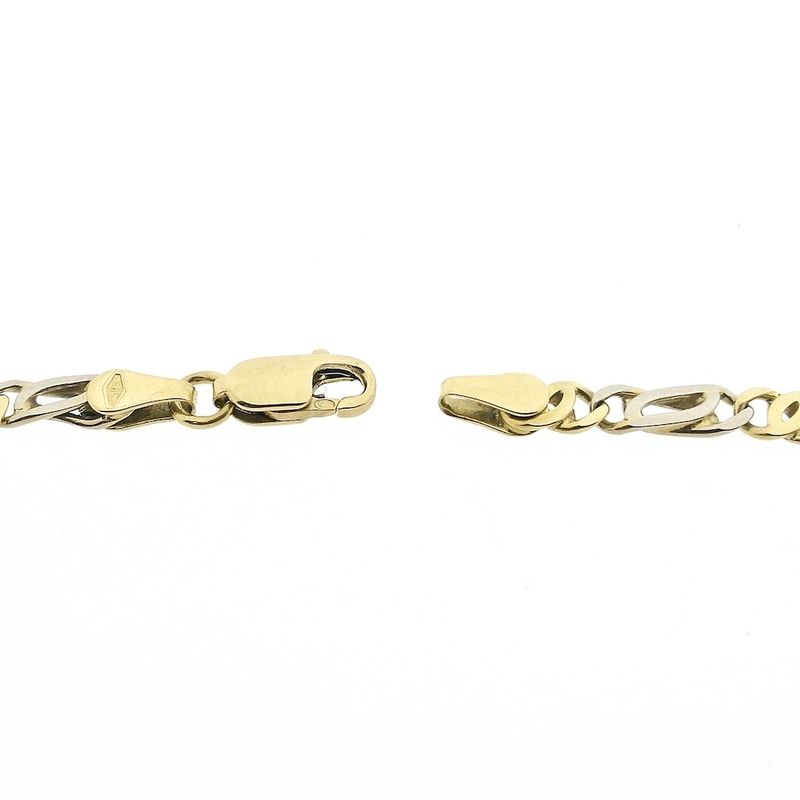 Image 6 of Two-tone gold navy link bracelet | 20 cm