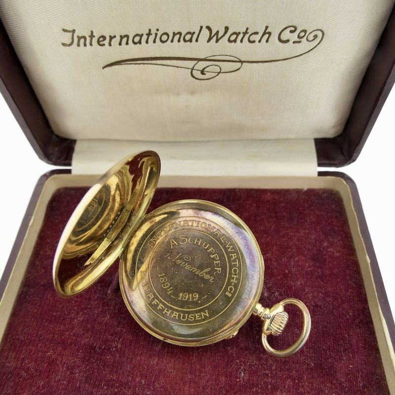 Image 8 of Antique 14k gold IWC pocket watch from 1919