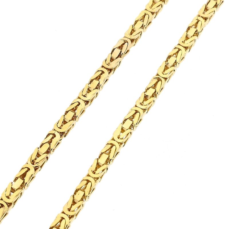 Image 7 of Square Gold Byzantine Link Chain; 14K; 79.5 cm