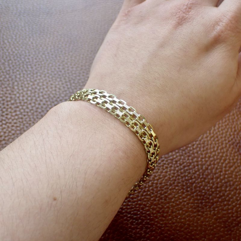 Image 4 of Vintage gold fantasy link bracelet