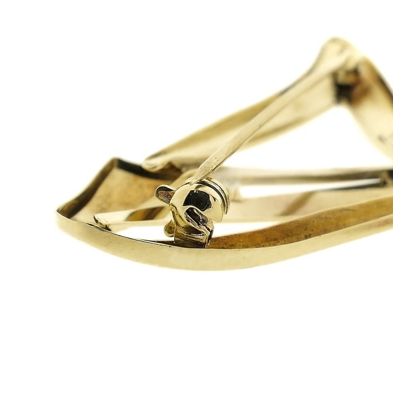 Image 8 of Two-tone gold fantasy brooch with diamond; 0.005 ct.