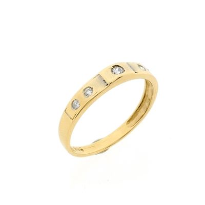 Image 1 of Gold ring with zirconia