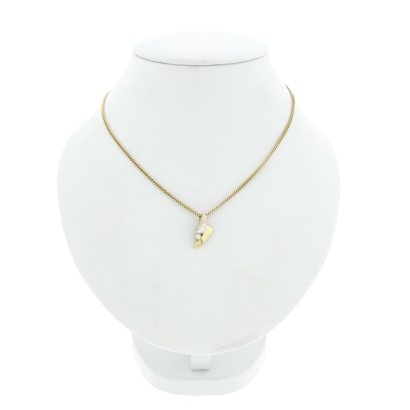 Image 7 of Two-tone gold pendant with zirconia
