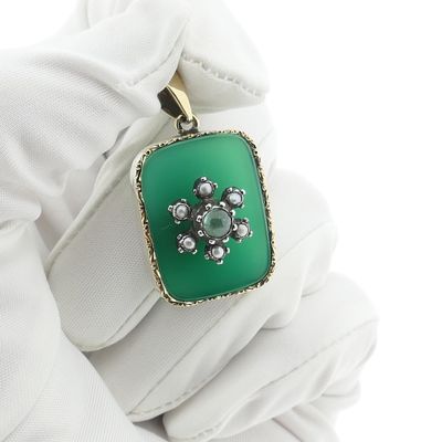 Gold/silver pendant with a mix of gemstones Image 2 of Gold/silver pendant with a mix of gemstones