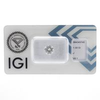 1.33 ct. Brilliant cut diamond J/VS1 + IGI Certificate - Natural diamond