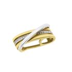 Image 3 of Two-tone gold pendant with diamonds | 0.11 ct.