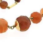 Image 2 of Carnelian bead necklace strung on gold
