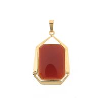 Vintage gold pendant with carnelian.