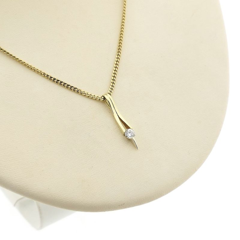 Image 3 of Two-tone gold pendant with zirconia
