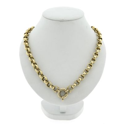 Image 1 of Gold jasseron link chain | 46 cm