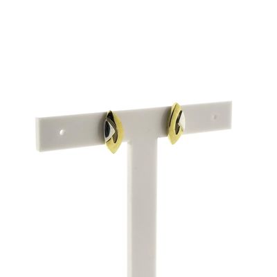 Image 2 of Two-tone gold stud earrings