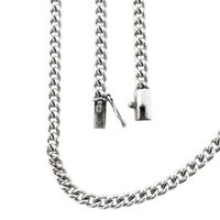 Zilveren gourmetschakel ketting | 50 cm