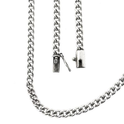 Afbeelding 1 van Zilveren gourmetschakel ketting | 50 cm