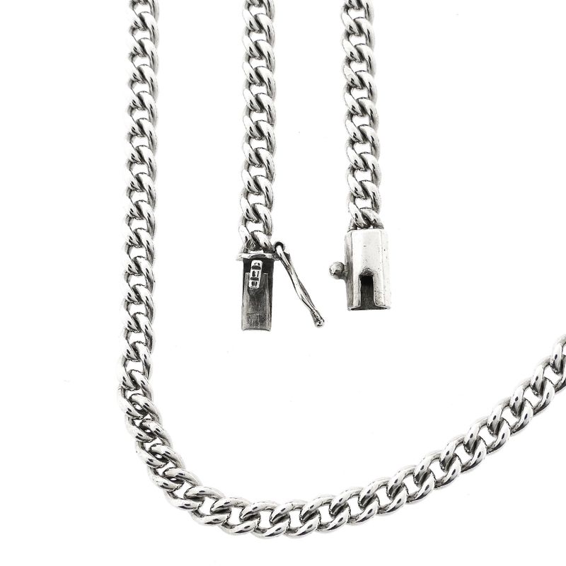 Afbeelding 1 van Zilveren gourmetschakel ketting | 50 cm