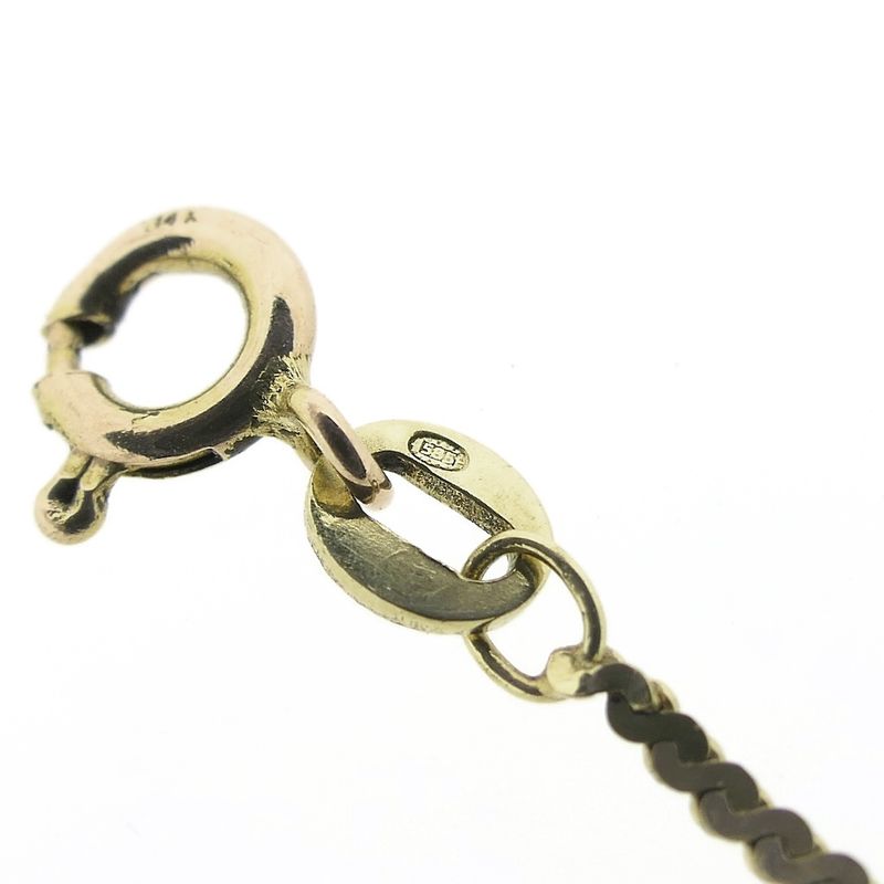 Image 7 of Gold S-link necklace with blood coral