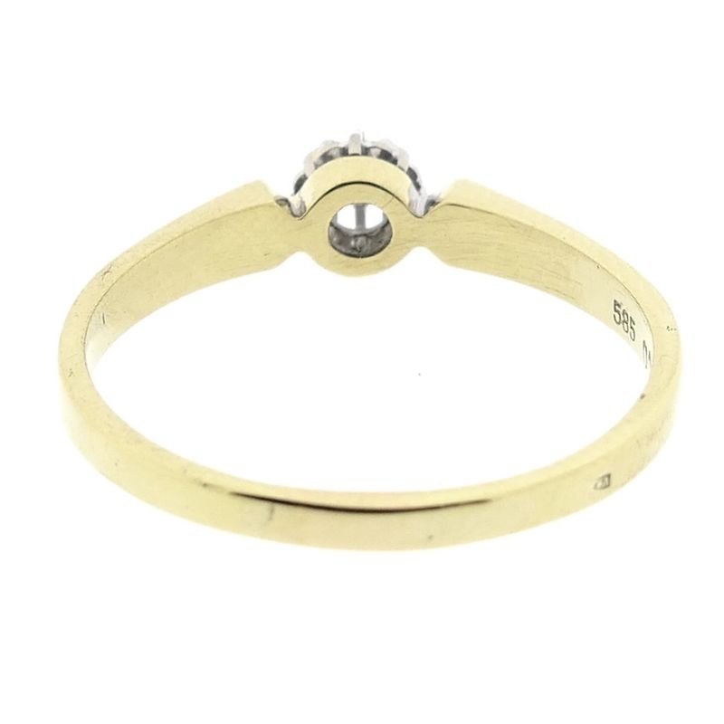 Image 8 of Gold ring with diamond | 0.08 ct.