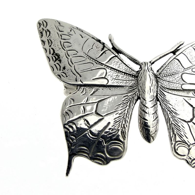 Image 3 of Silver brooch of a butterfly