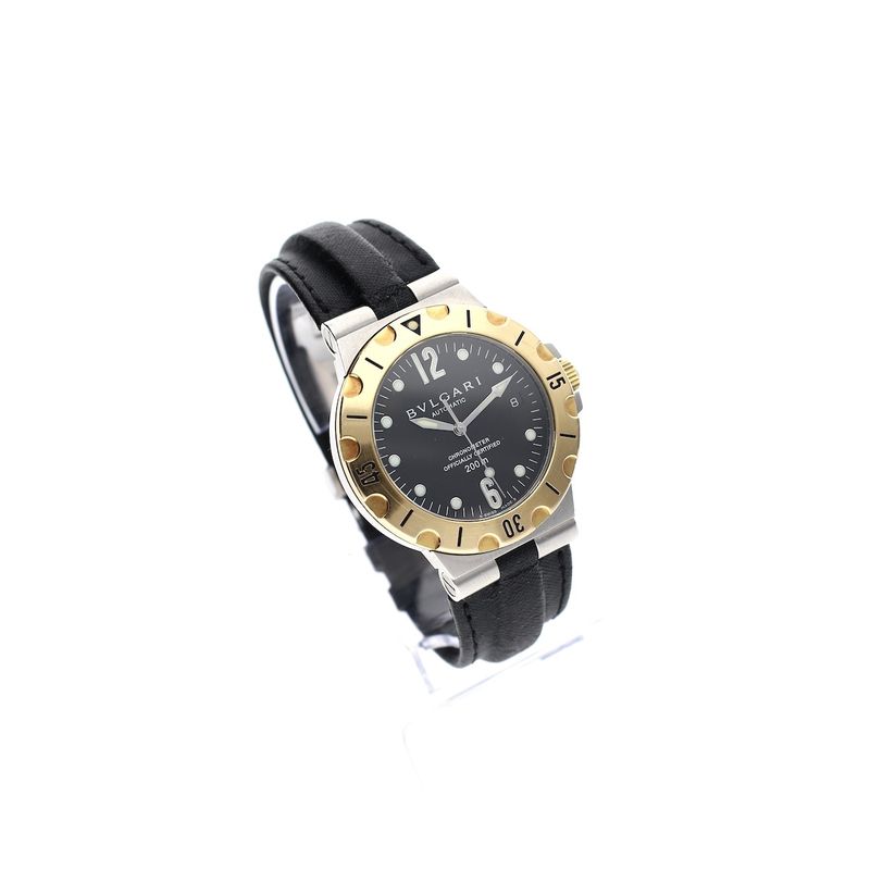Image 3 of Bvlgari Diagono Diver SD38SG; Automatic gold/steel watch