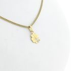 Image 5 of Gold pendant of a four-leaf clover with diamond | 0.005 ct.