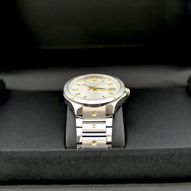 Image 17 of Movado SE; Two-tone watch with white dial; 0607516