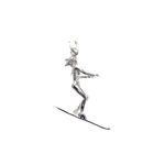 Image 1 of Silver charm of a water skier