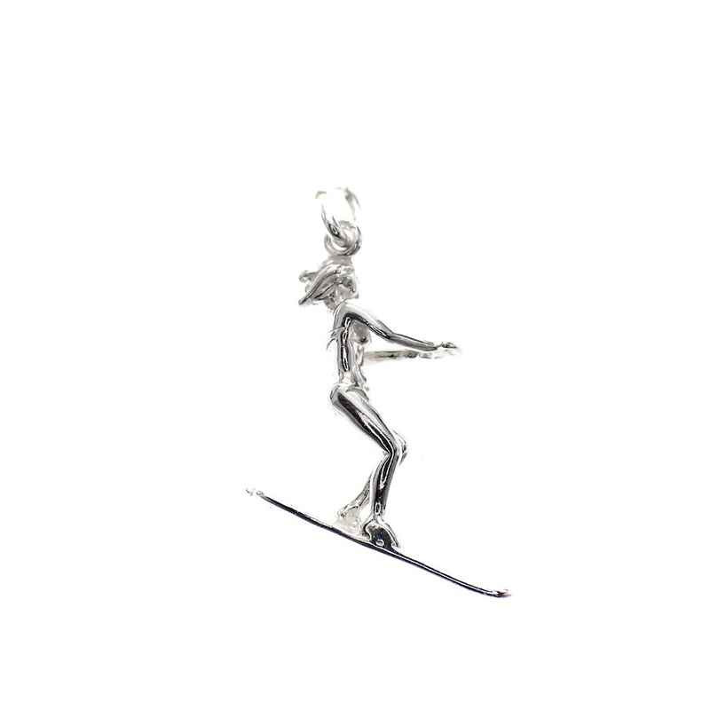 Image 1 of Silver charm of a water skier