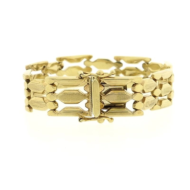 Image 5 of Golden Bismarck link bracelet.