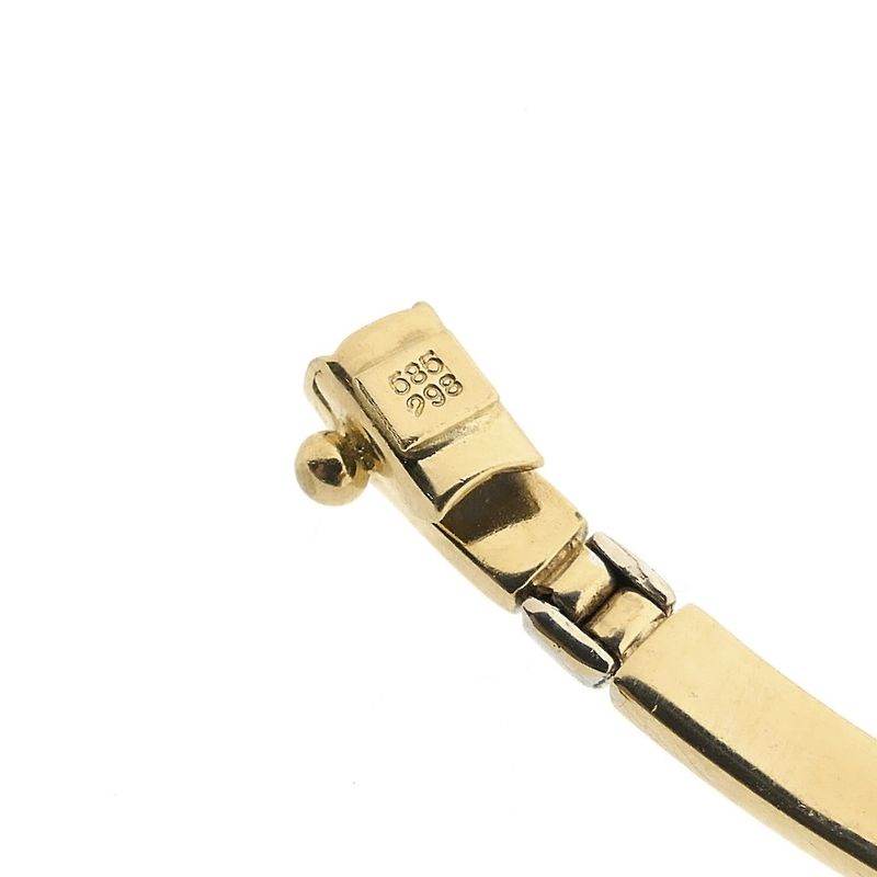 Image 8 of Two-tone gold bar link necklace | 42.5 cm