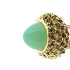Image 6 of 18 carat gold ring with chrysoprase