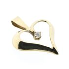 Image 8 of Gold pendant of a heart with zirconia