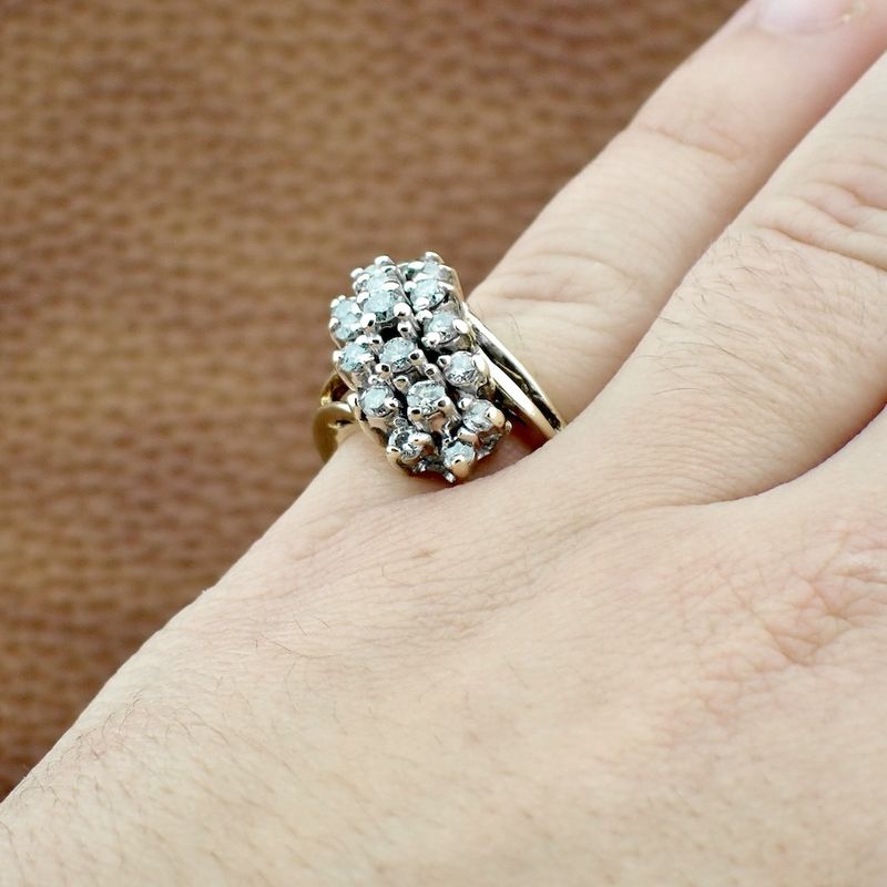 Image 6 of 10 carat exclusive cocktail ring with diamonds approx. 0.76 ct.