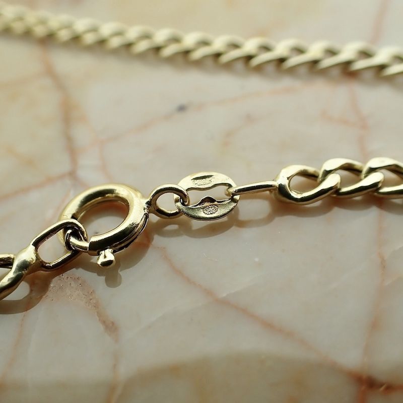 Image 7 of Gold gourmet link necklace | 53 cm