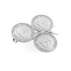 Image 7 of Silver brooch Wilhelmina coins | Three-leaf clover