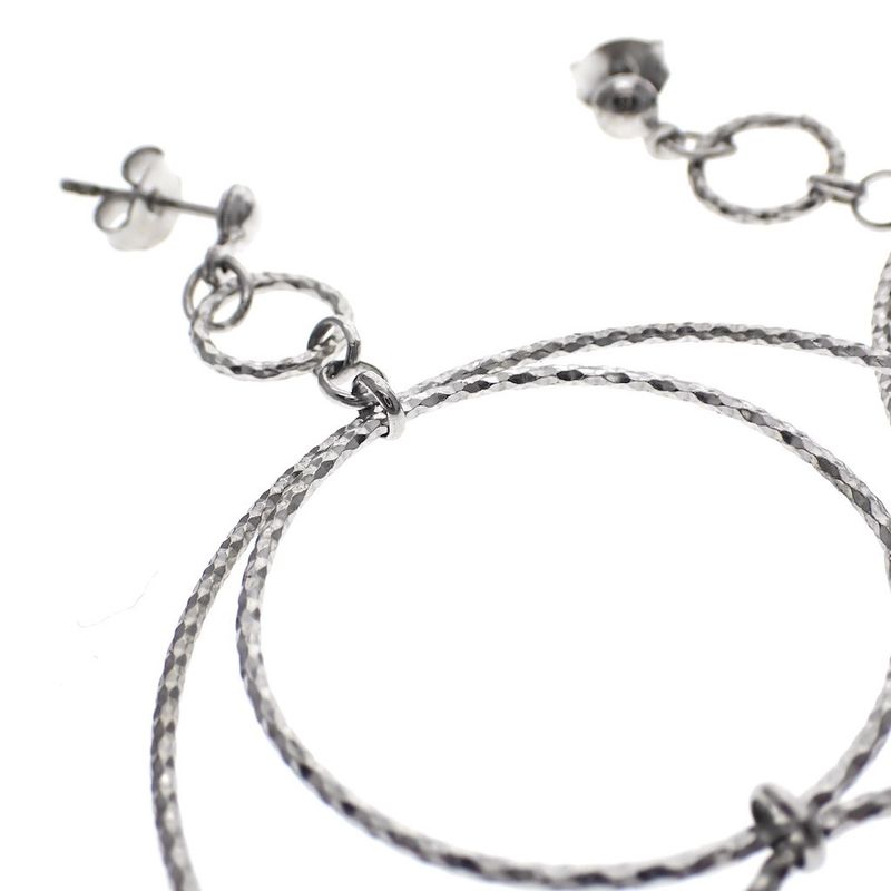 Image 4 of Silver earrings with rings | Ø 44 mm