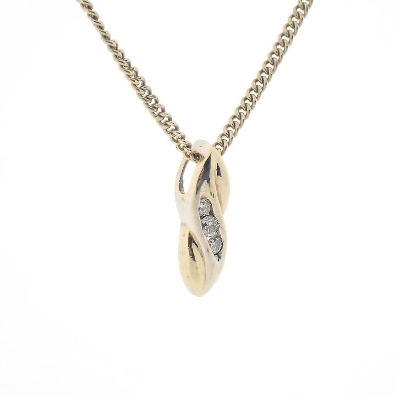 Image 6 of 8 carat bicolor pendant with diamonds; 0.095 ct.