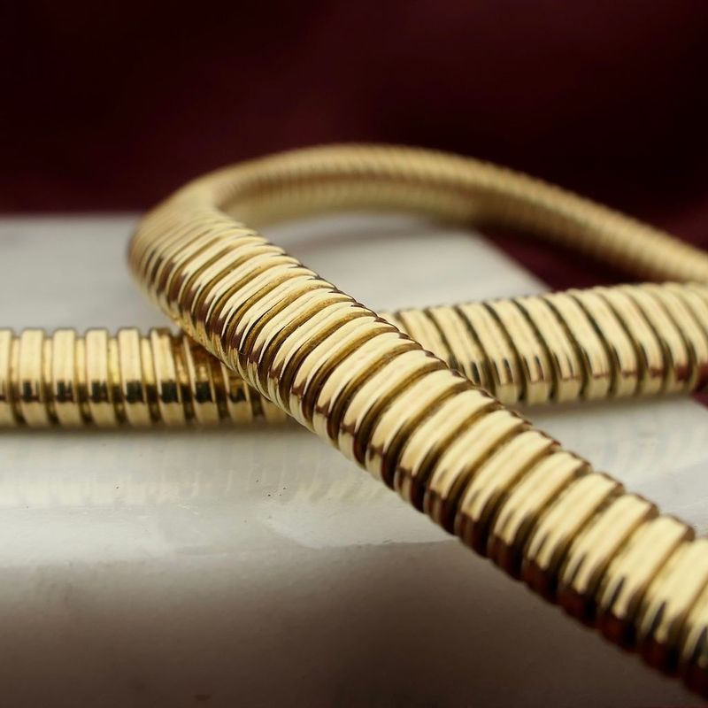 Image 2 of Golden fantasy link necklace