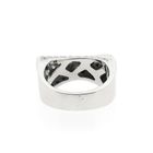 Image 3 of White gold pavé ring with black moissanite and diamonds; Approx. 1.08 ct.