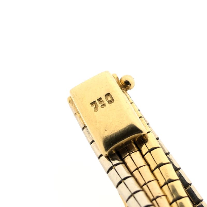 Image 7 of Tricolor Gold Omega Link Necklace