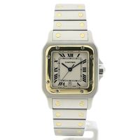 Cartier Santos Galbee; Gold/steel unisex watch