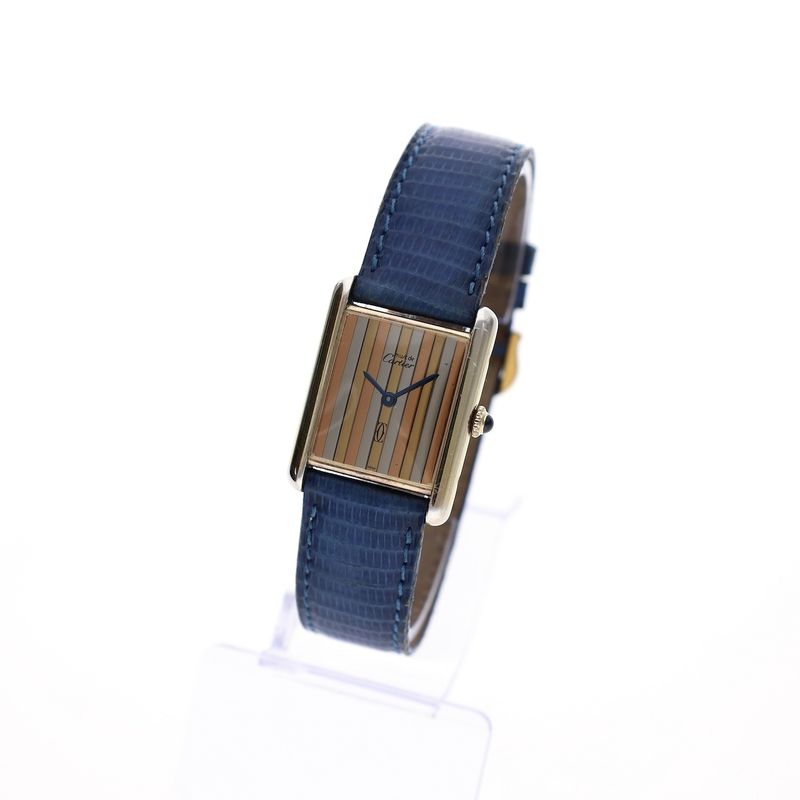 Image 2 of Cartier Tank Vermeil 'Trinity' Large 6129; Vintage mechanical watch
