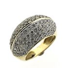 Image 1 of Gold cocktail ring with white and champagne diamonds; 3.39 ct.